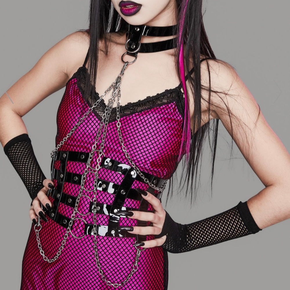 AGAINST THE GRAIN HARNESS AND CHOKER SET- Just in time for Halloween!